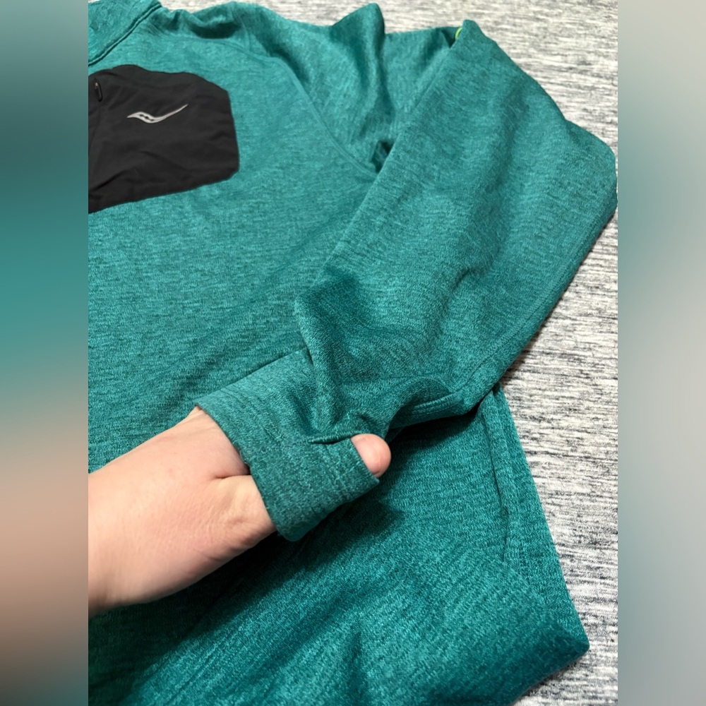 Saucony Men’s Quarter Zip Athletic Long Sleeve Shirt XXL - Picture 3 of 8